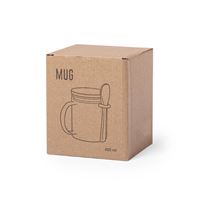 TAZZA IN VETRO CON COPERCHIO E CUCCHIAIO IN BAMBOO